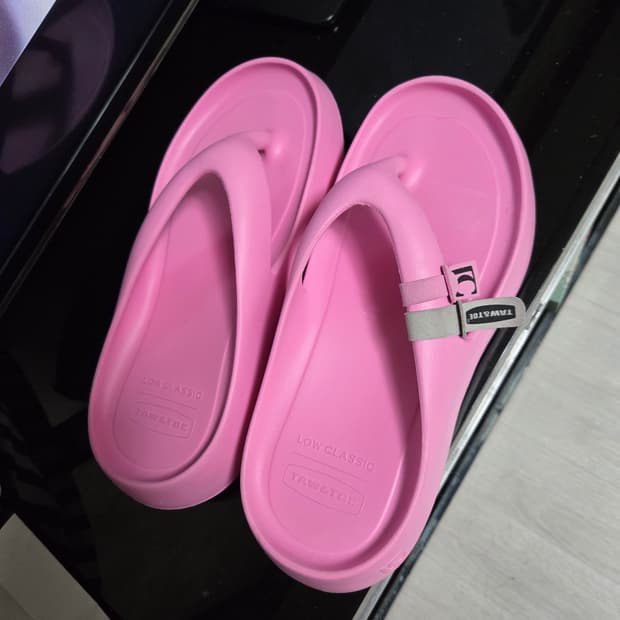 토앤토x로우클래식 플립플랍 제로비티 핑크 L사이즈
