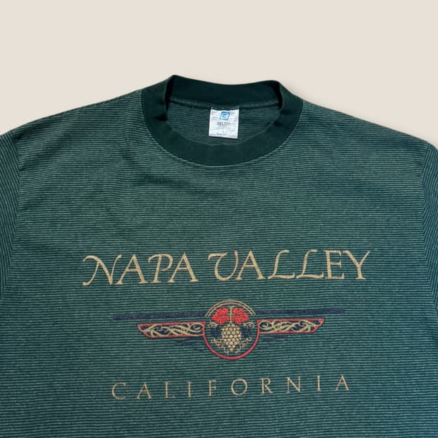 90s USA BELTON 스트라이프 프린팅 티셔츠 L