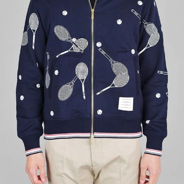 톰브라운 테니스 프린트 집업 자켓(2/백화점정품)