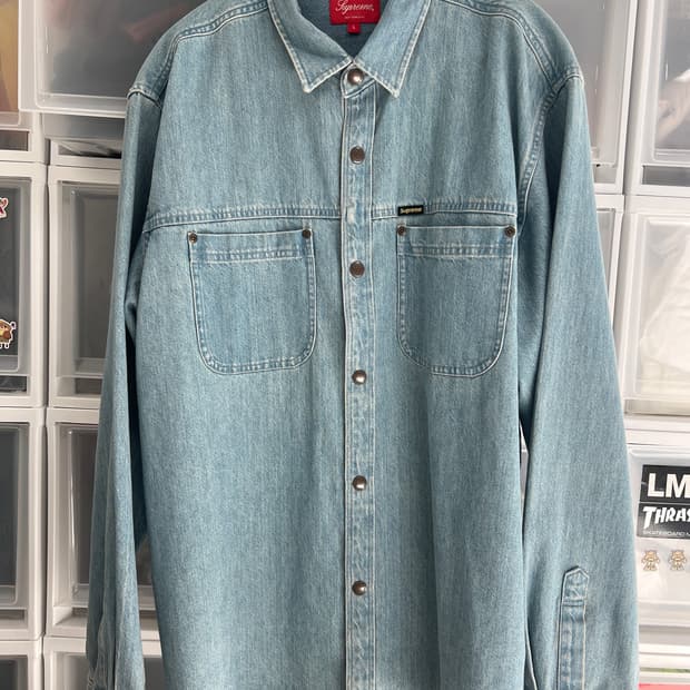 슈프림 데님 셔츠 자켓 L사이즈