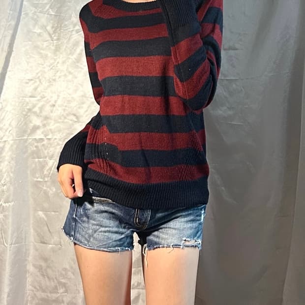 red stripe knit 