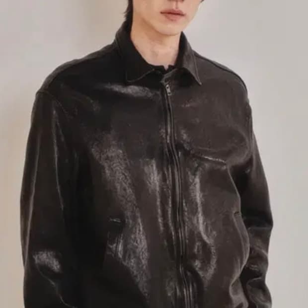 아트이프액츠 26ss 레더 스윙 자켓 블랙 XL