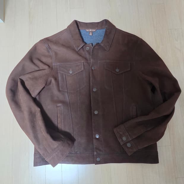 폴로 스웨이드 트러커 xl 자켓 