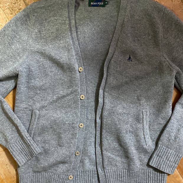 빈폴 남성 wool 100%그레이 가디건 (100사이즈)