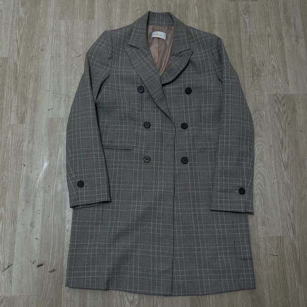 지고트 여성 클래식 체크 더플 코트 88-90-160 