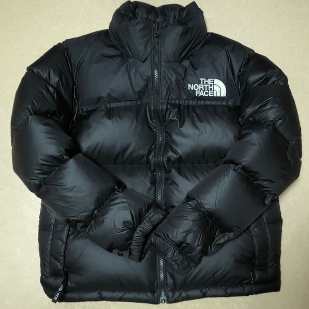 노스페이스 1996 눕시 블랙 패딩 자켓 90(M)