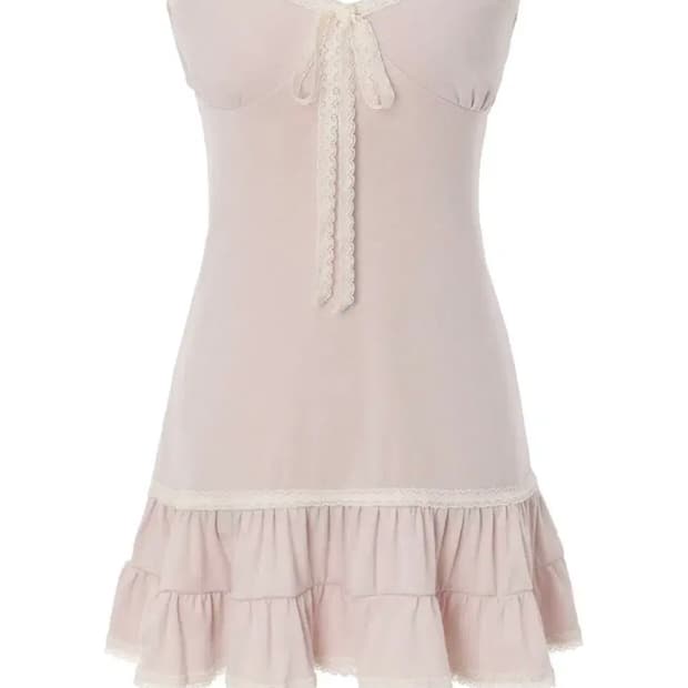 쓰리타임즈 크레페 튜브 탑 핑크 M