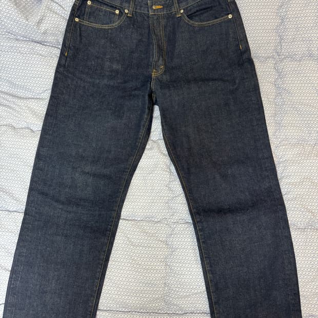 카키스 5pocket 셀비지 데님 청바지 L사이즈