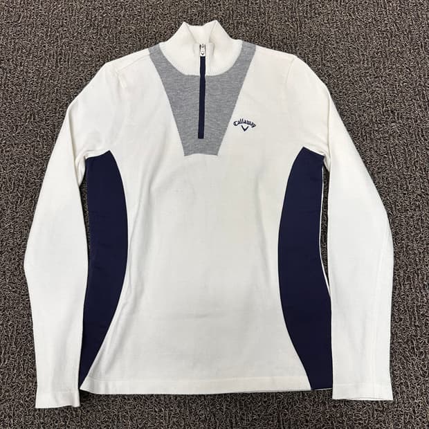 캘러웨이 여성 골프웨어 반집업 니트 90사이즈
