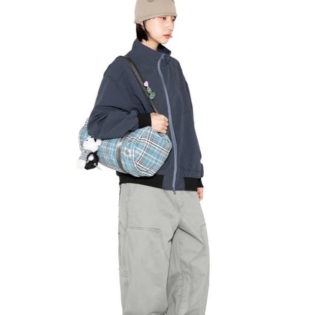 엑스톤즈 체크더플백