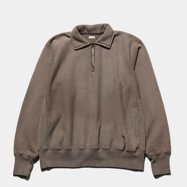 아프레쎄 26ss 빈티지 하프집업 스웻 브라운 5사이즈