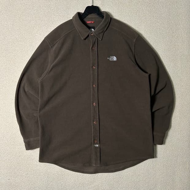 (L) 노스페이스 브라운 플리스 셔츠
