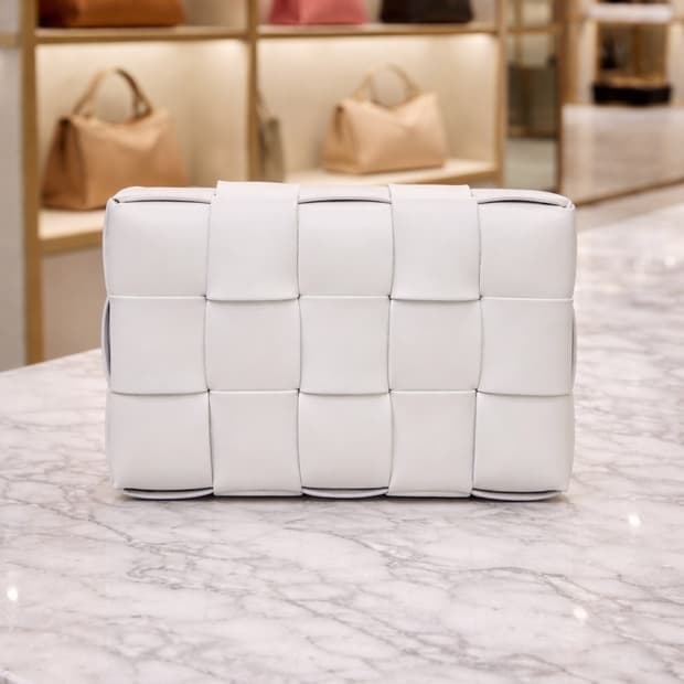 [A급] 보테가베네타 화이트 카세트백 판매합니다!!!