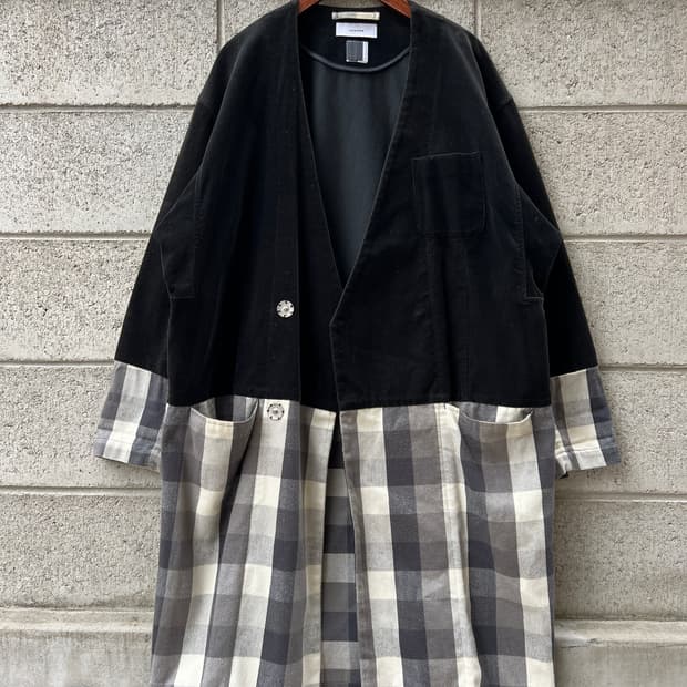 FACETASM BLACK CORDUROY 파세타즘 코듀로이 체크코트