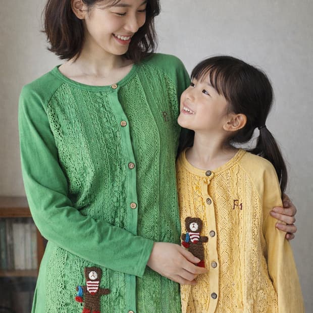 유러피안 빈티지 면레이스 가디건 / 엄마딸 커플룩 이벤트 촬영용의상