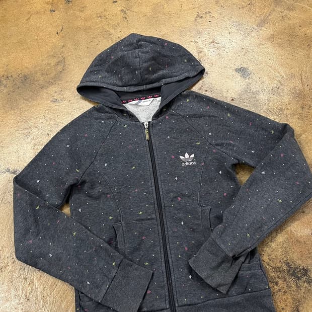 [정품/85] 아디다스 플라워 패턴 후드집업 b8