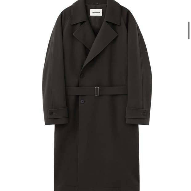 인사일런스 울 트렌치코크 다크 브라운 L