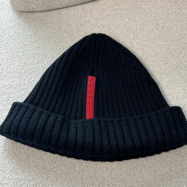 90-00s prada 빈티지 프라다 스포츠 비니 블랙