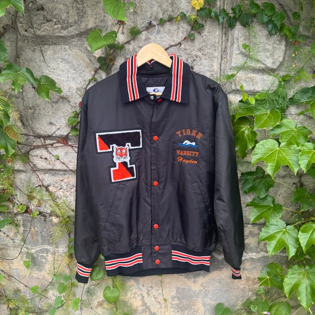90s game sportwear usa 빈티지 사틴 바시티 자켓