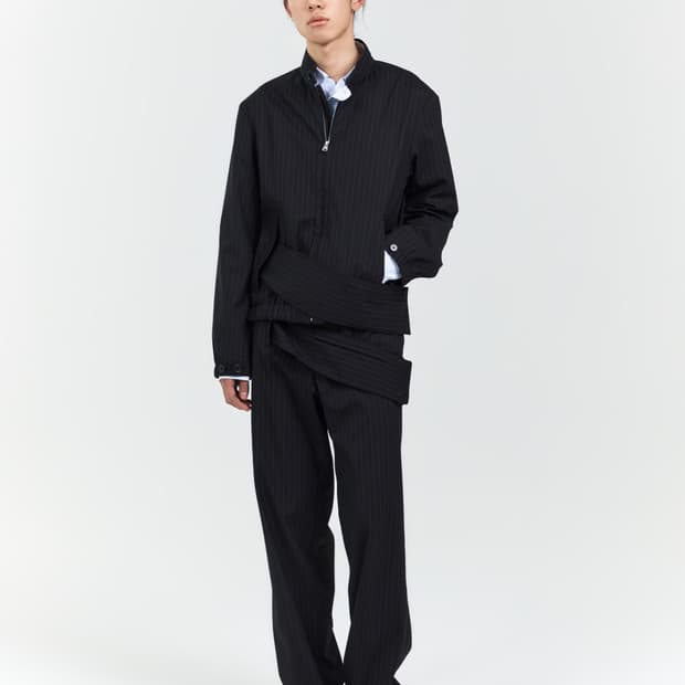 누마레 EE MENS BELTED POCKET BLOUSON BLACK