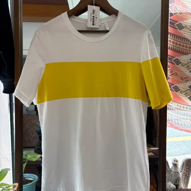 헬무트랭 18aw 배색 포인트 반팔티