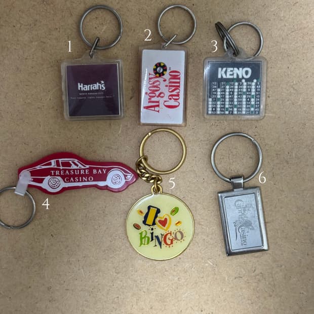 카지노 기념품 빈티지 키링