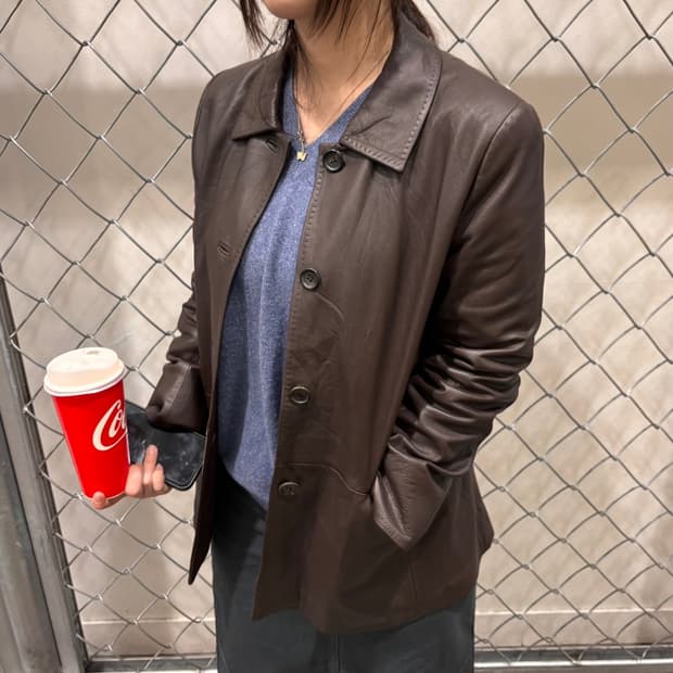 vtg lambskin hand stitch jacket