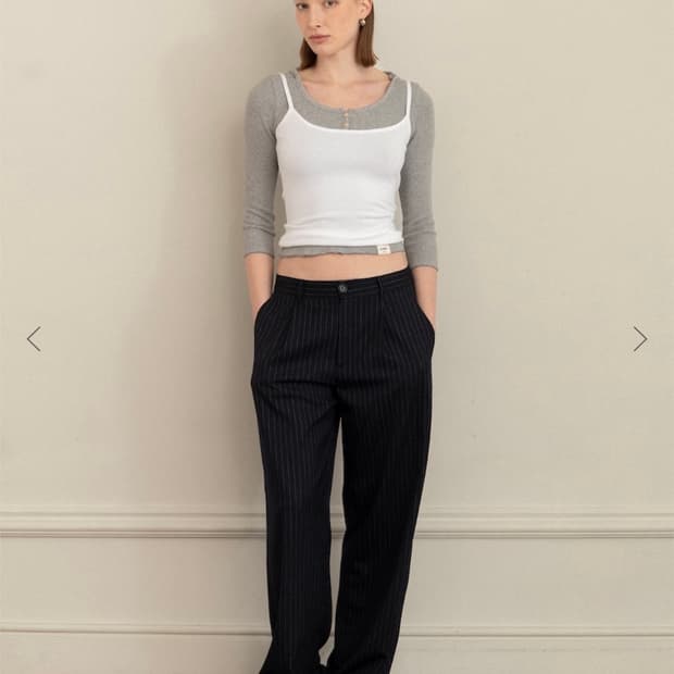 GLOWNY- GENTLE WIDE LEG PINSTRIPE PANTS
