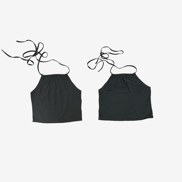 halter cropped top