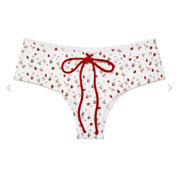 글로니수영복 STRINGBOOTY SHORTS STRAWBERRY bow