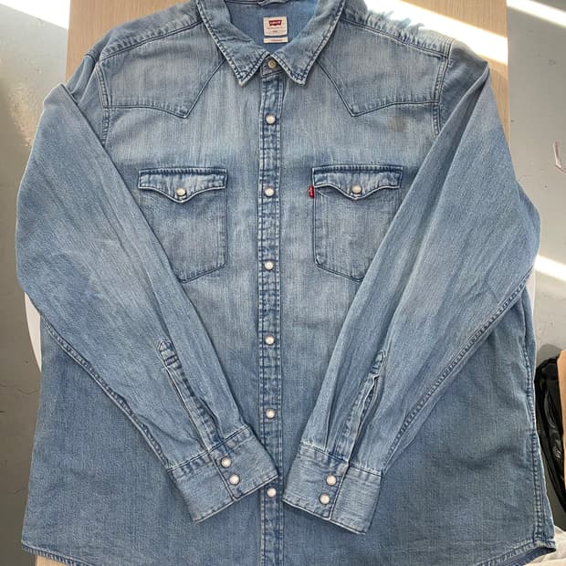 리바이스 웨스턴 데님 셔츠 xxl
