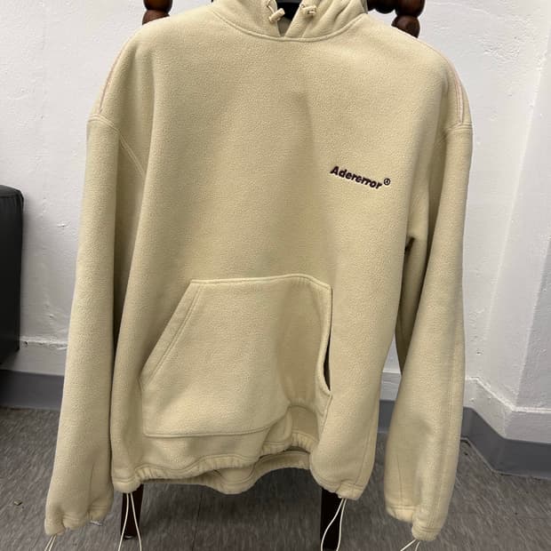 아더에러 플리스 로고 후드티 - 베이지 3사이즈