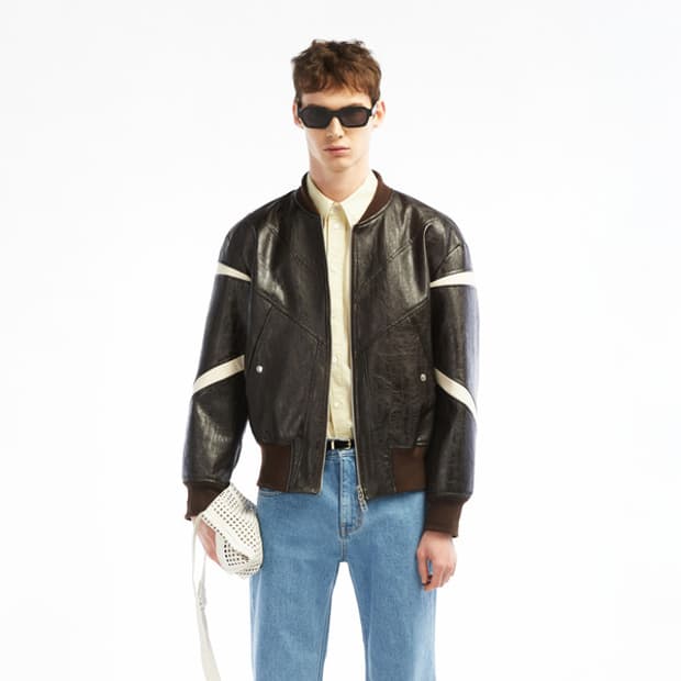 타일레 투톤 레더 블루종 브라운