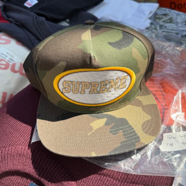 슈프림 카모 오버레이 캡 모자