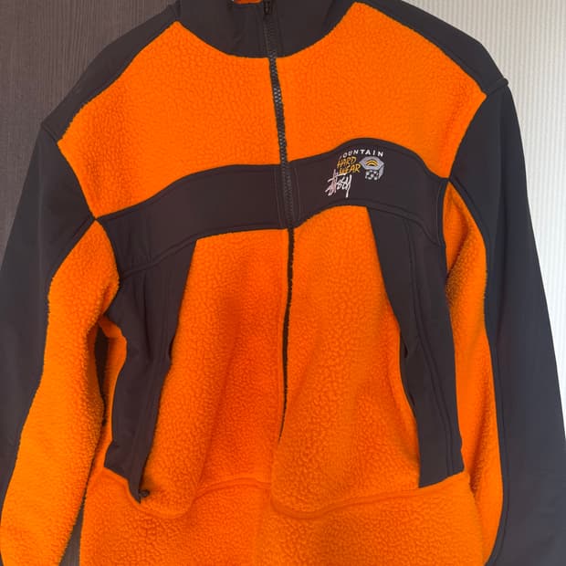 스투시 하드웨어 마운틴 플리스자켓 오렌지