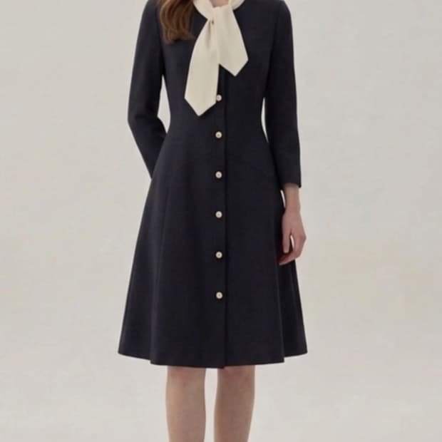 미샤 스카프탈부착 원피스 44사이즈