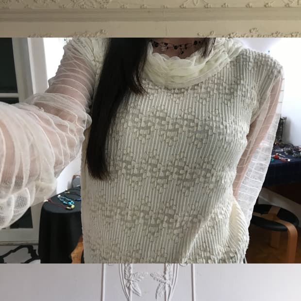 vintage see-through pattern top