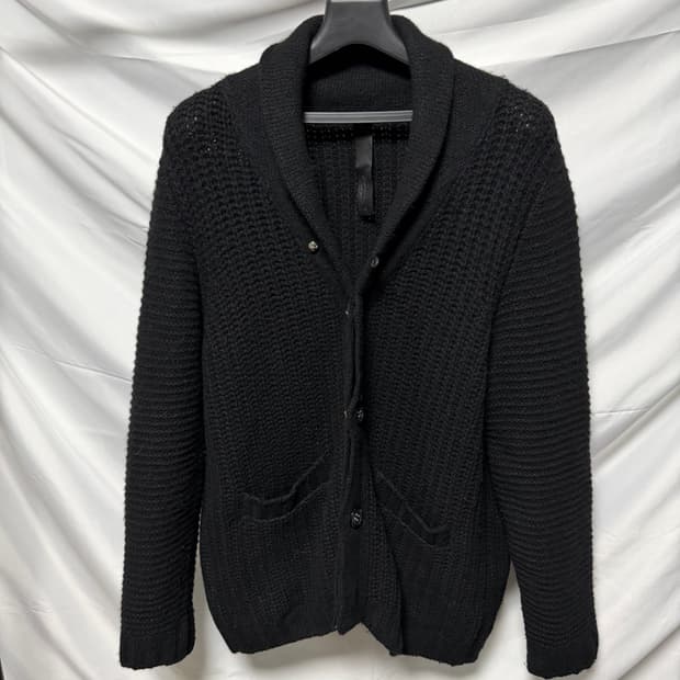 [S+급/M] 크롬하츠 캐시미어 숄카라 가디건 백화점탭