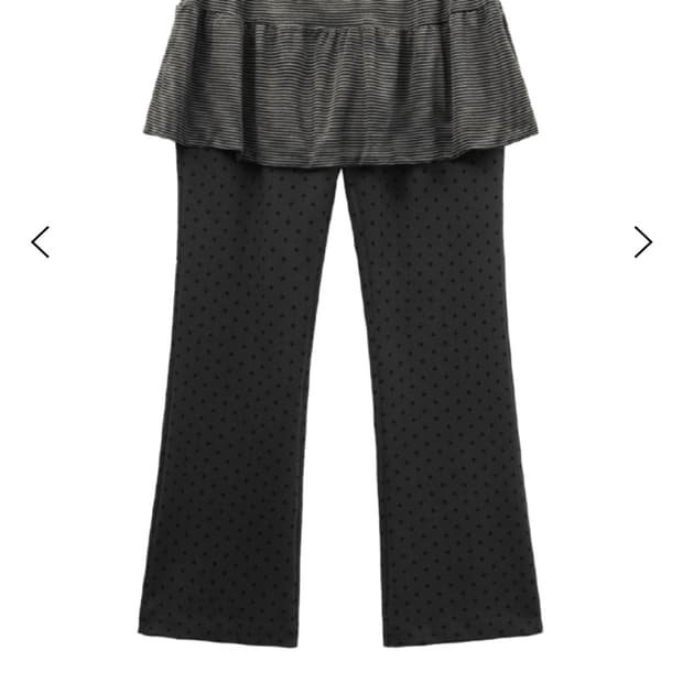 피브스피브스 Varied Skirt Layered Pants gray