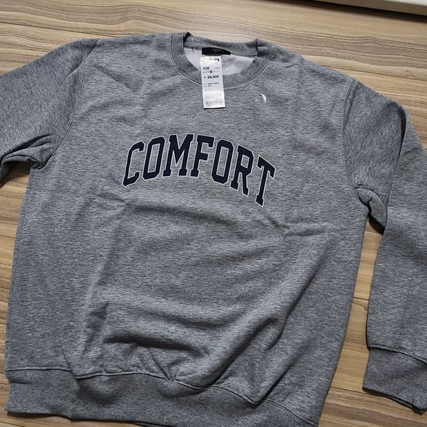 탑텐기모맨투맨티셔츠멜란지그레이105사이즈