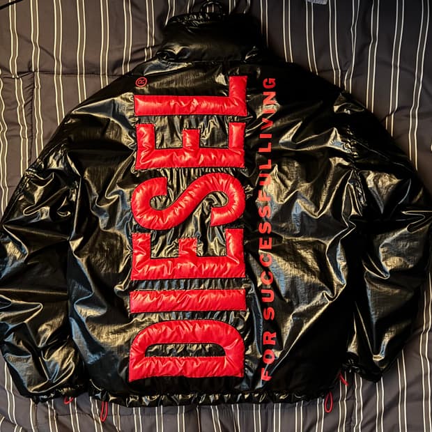 남성 W 쥬피트 맥시 로고 패딩 재킷 - 블랙 