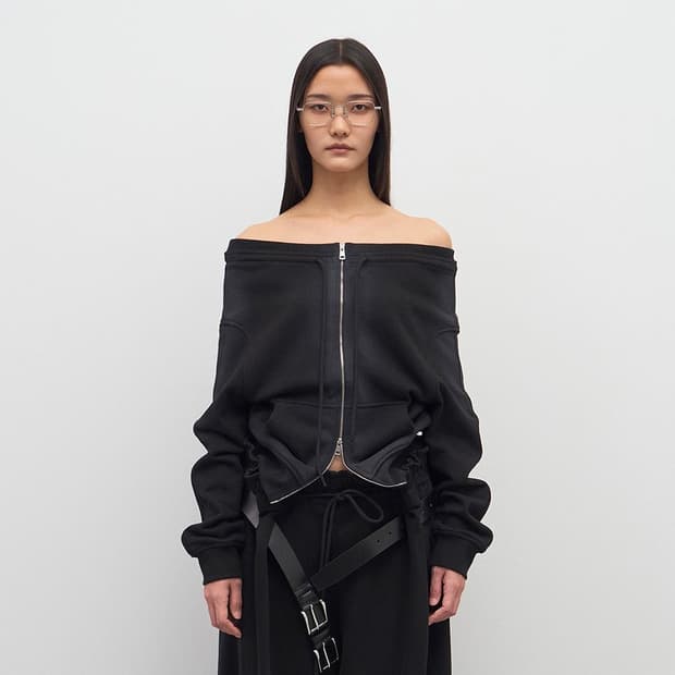 LCDC 워시드 집업 블랙