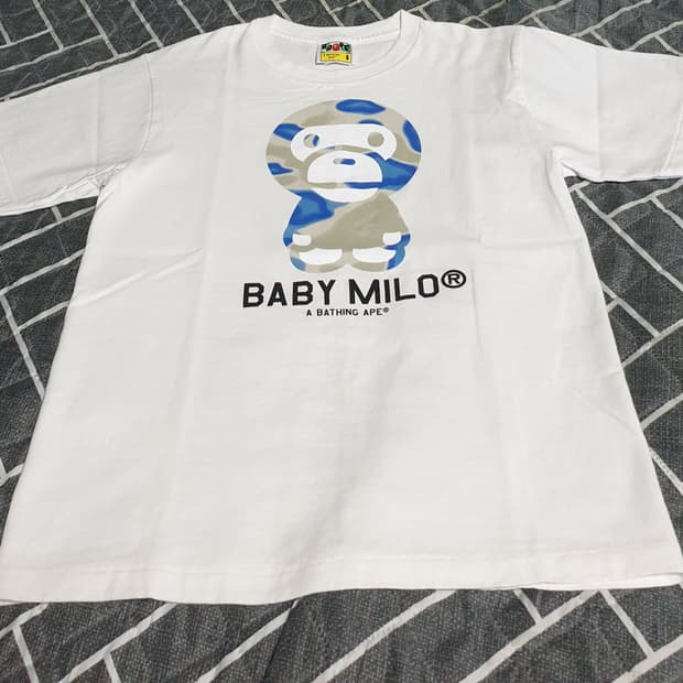 베이프 베이비 마일로 반팔티 화이트 (S)