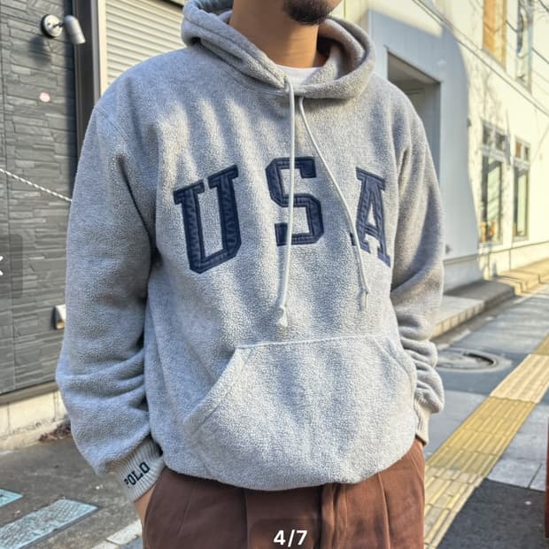 90s 폴로스포츠 USA 후리스 후드티
