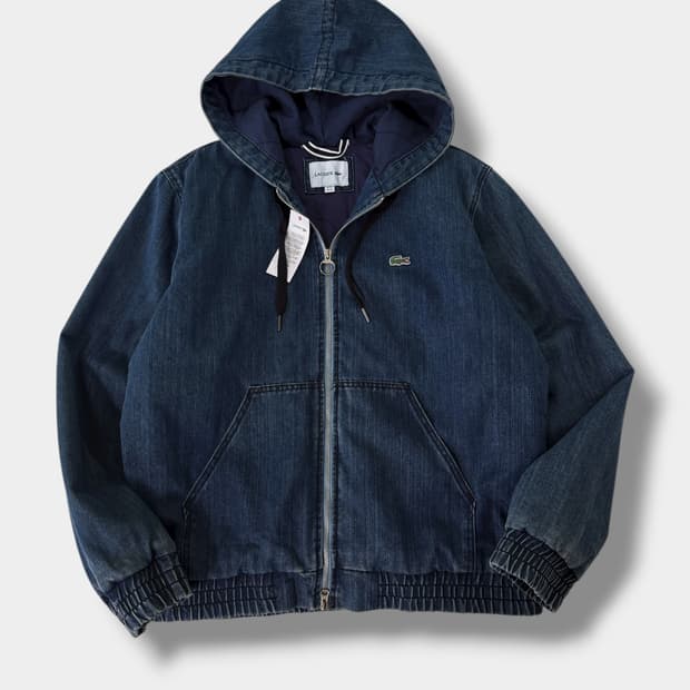 라코스테 루즈핏 00‘s 데님 액티브 후드 점퍼