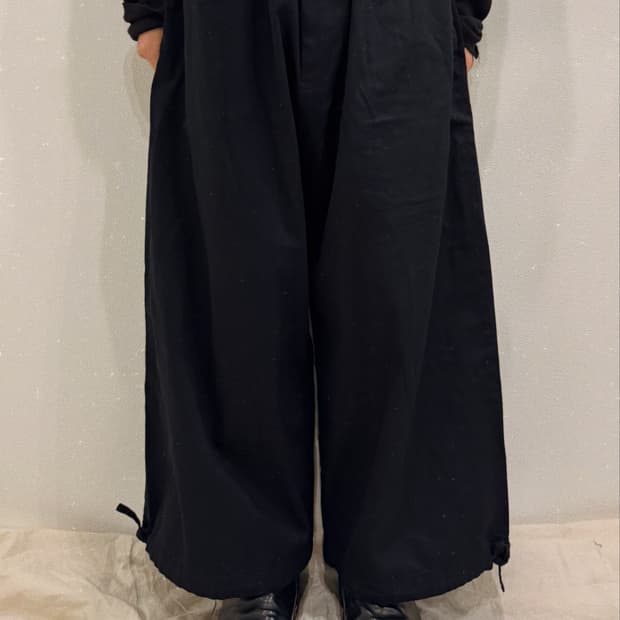 요지야마모토 18aw 코튼 와이드 하카마 팬츠