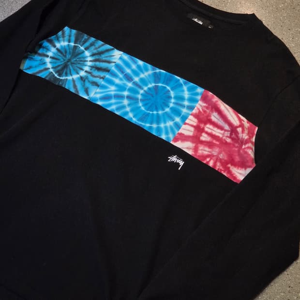 Stussy 스투시 타이다이 블랙 롱슬리브