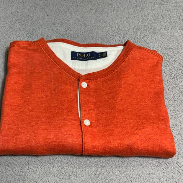 M 100-105 polo 폴로 랄프로렌 오렌지 헨리넥 니트  