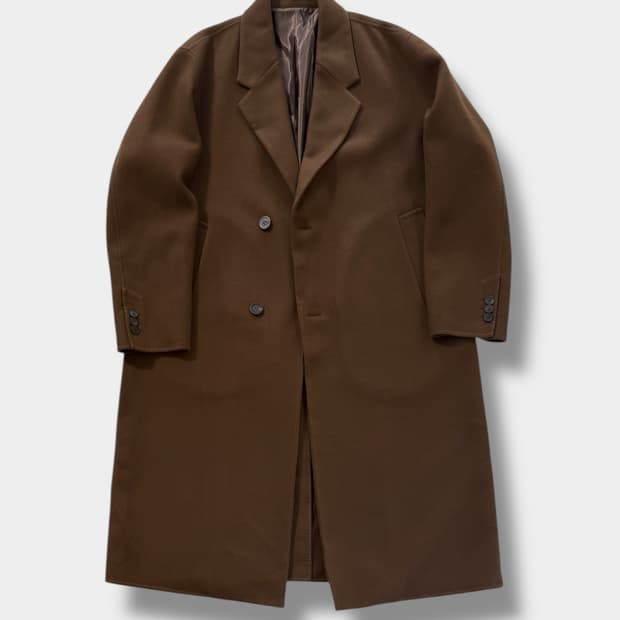 솔리드옴므 23fw 카멜 브라운 캐시미어 울 맥시 코트