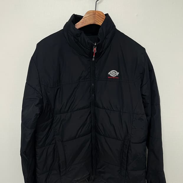 [L] 디키즈 베이직 USA 레드 로고 경량 패딩